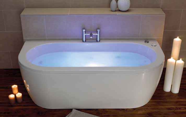 Rectangular twin end baths Decedence luxury twin end bath with wellness