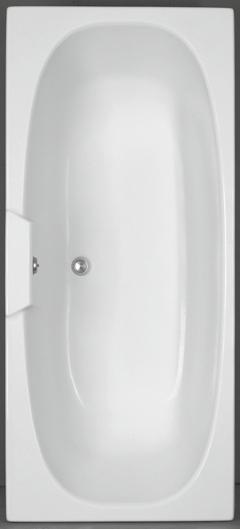 Finesse Luxury Twin End Bath 1700 x 750mm 0 tap hole QSRV54601 280 1800 x