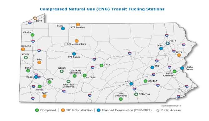 Background: Additional Investment PennDOT P3 Program - In 2016, partnership with Trillium CNG to design, build, finance, operate, and maintain