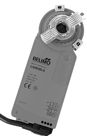 CMB120-3 On/Off, Floating Point, Non-Spring Return, 100 to 240 VAC Torque min. 18 in-lb for control of damper surfaces up to 4.5 sq ft.