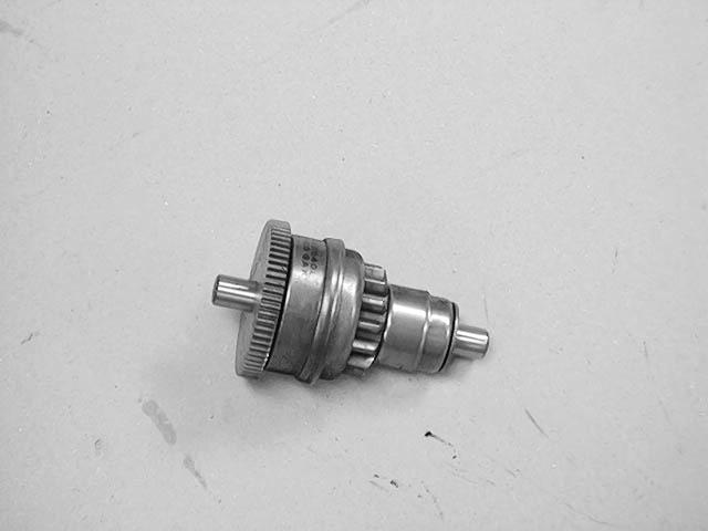 ( 8-4) Remove the drive pulley. ( 8-8) Remove the starter pinion. Starter Pinion INSPECTION Inspect the starter pinion seat for wear. Inspect the starter pinion for smooth operation.