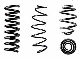 Take care when compressing springs, they could cause serious injury if they come loose during installation. 3. Check spring seats, and top mountings for damage before replacing broken or worn springs.