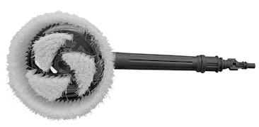 JET360RB Soft rotating bristles for extra scrubbing power Conects to