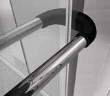 Chromed steel hand rail, 30 mm diameter, complying with EN.70 lift rules.