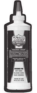 ENGINE BREAK-IN OIL ADDITIVE TB ZINC PLUS PRODUCT # 10063, 10472, 20063 Density @ 60 F LBS/US Gal 8.8 1.0093 8.406 13.5 340 Amber/Brown Addition of 16 oz. to 4.