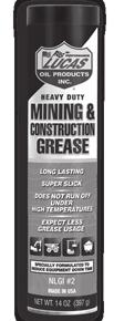 HEAVY DUTY MINING AND CONSTRUCTION GREASE NLGI GC-LB PRODUCT # 10597, 10598, 10881, 20881 Thickener Type Texture Penetration 0 Strokes 60 Strokes Timken OK Load, lbs Rust Prevention Water Wash-Out, %