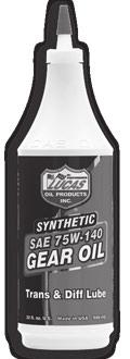 SYNTHETIC SAE 75W-90 GEAR OIL PRODUCT # 10047, 10048, 10072, 10073, 10074, 10491, 10562, 20047, 20048 Pour Point, C ( F) FZG Brookfield Viscosity @ -40 C D-97 D-2983 26.8.8939 7.443 142.0 18.