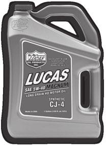 0 Lucas Oil SAE 15W-40 Magnum Synthetic CJ-4 Long Drain Truck Oil is blended with premium synthetic base oils and Lucas additives that help maintain the life of the emission control system as