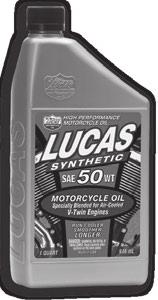SYNTHETIC SAE 50 WT. MOTORCYCLE OIL (SPECIFICALLY BLENDED FOR AIR-COOLED V-TWIN ENGINES) PRODUCT # 10765, 10770 Viscosity @ 40 C, cst Visual 0.864 7.19 450 145 18.