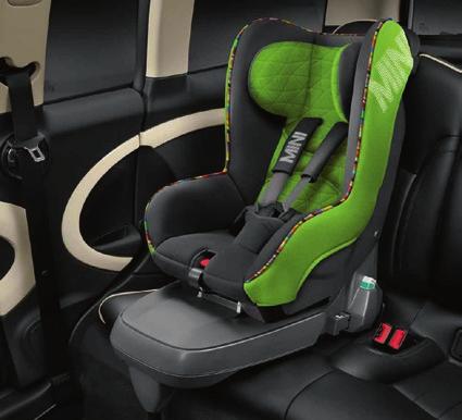 00 Child Restraint System with ISOFIX Base The new MINI Baby Seat Group 0+ and MINI Junior Seat Group 1 with ISOFIX are child seats with a systematic approach for babies and small children up to the