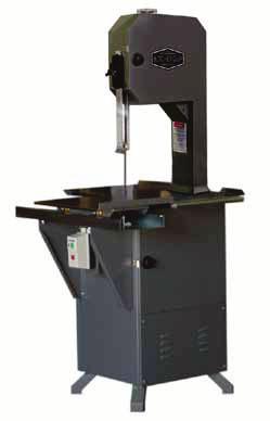 IMPROVED JUNIOR BANDSAW Ideal for medium size workloads in small restaurants and take-away operations Ideal for cutting frozen and fresh meat, poultry and fish Safety switch on access doors Cast
