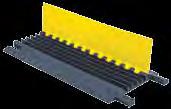 Modular Cable & Hose Protection Systems Features: Polyurethane construction, non-conductive material 36" length per lineal protector Five bar tread plate surface warning symbols molded into protector