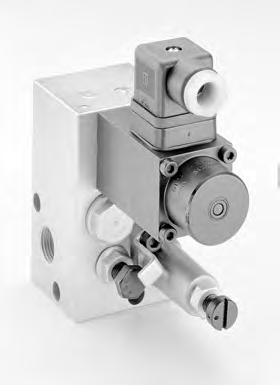 The valve consists of: o Solenoid actuated 2/2-way directional seated valve for lowering the lifted load o Adjustable throttle valve (optional) for limiting the drop rate o The 2-way flow control