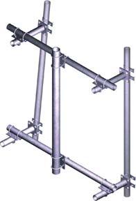 Depending on the backing assembly selected, it can attach up to 11" OD round legs or 8" (60 ) angle tower legs.