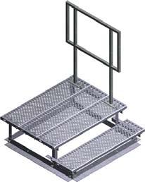 001 2-Step Kit 4' Mounts to Patio stone or concrete deck Material Hot dip galvanized steel Order Wedge anchors and Separately patio stones 5.948.0011.001 3-Step Kit 4' 5.948.0009.