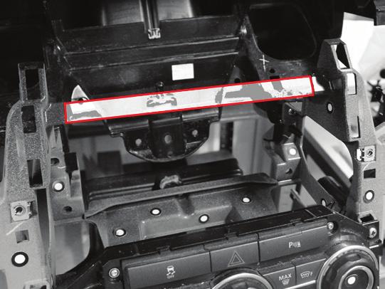 Clip in either the factory clock, or clock blank-out panel to the assembly. 6. Attach (2) of the panel clips provided to the completed radio trim panel assembly.