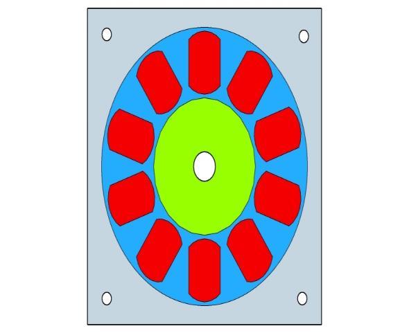 From the calculation, the area of each rotor disc is 0.002063466 m 2. The values of those parameters are given in Table 1. Table 1. Rotor design parameters Parameters Values ro 13 cm ri 8 cm rf 6.