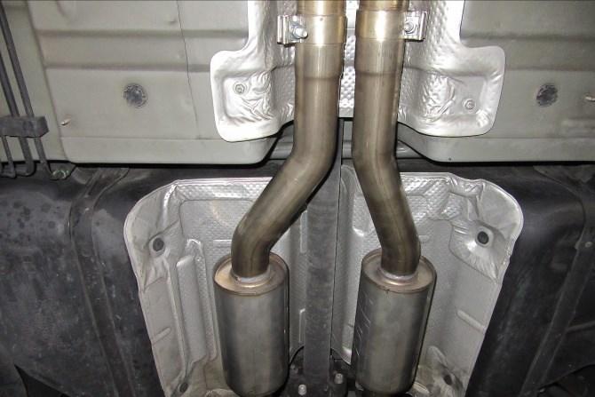 Check your exhaust system for proper clearance under the vehicle and also for tip centering to tip. (See Fig. 9, quad tips) 9.