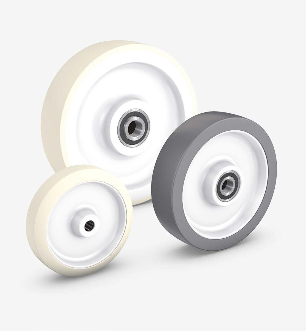 wheels / / product overview PEVOLASTIC / WHEELS AND CASTORS PEVOLASTIC and wheels feature a PEVOLON rim with a mechanically non-detachable tread made from polyurethane.