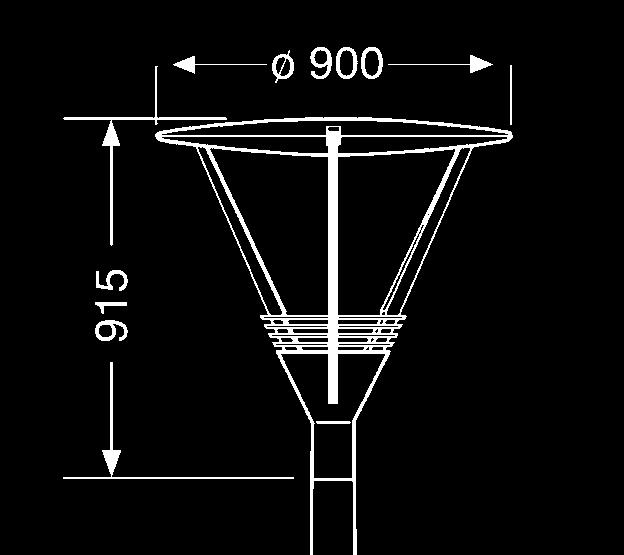 powdercoat finish in various RAL colours 18 135 9 45 3 12 9 6 Reflex 15M Vertical Plane Through orizontal Angles (1-19) orizontal Cone