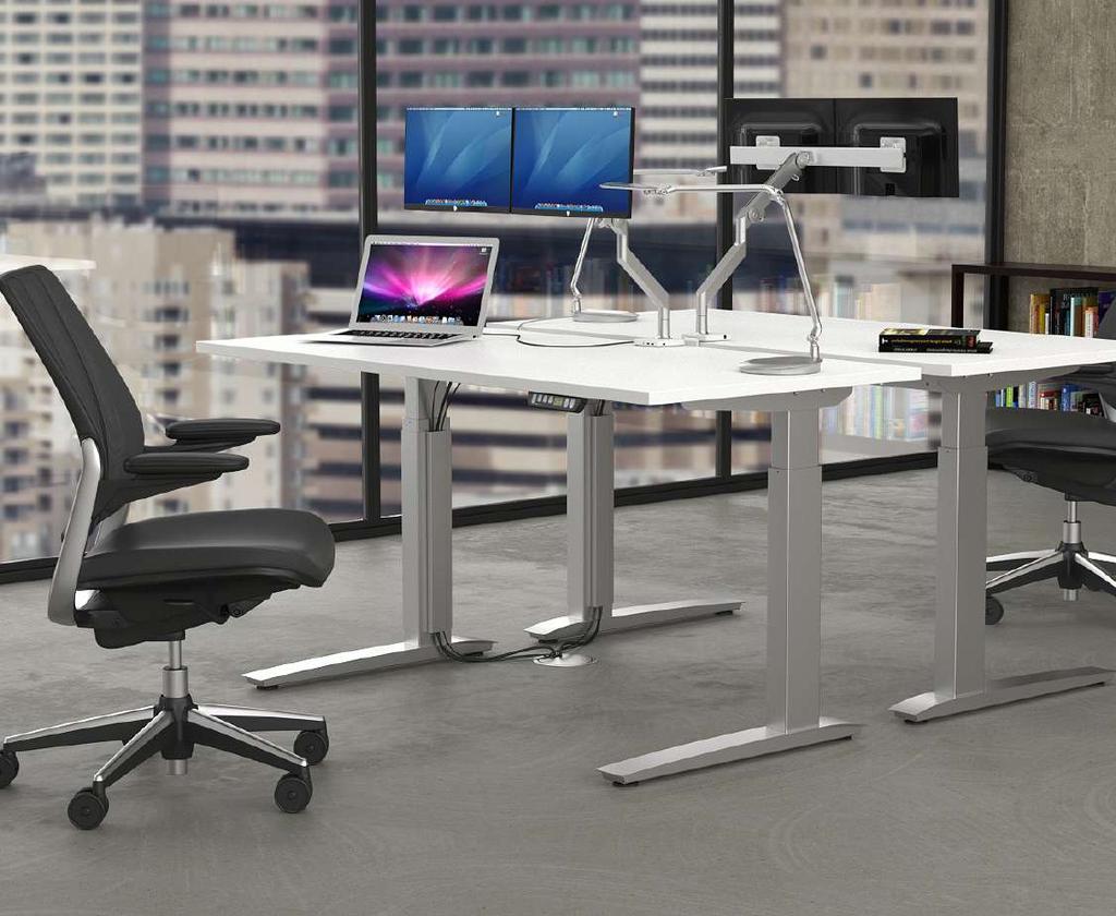 EFLOAT FLEX efloat Flex focuses on flexibility. Easy to customize to your standards, Flex can support stand alone desks or multiple desk solutions.