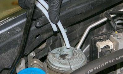 Make sure that there are no problems with the power steering system such as leaks, belt slippage or excessive