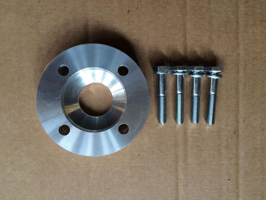 This will be mounted between the fan and water pump pulley, with