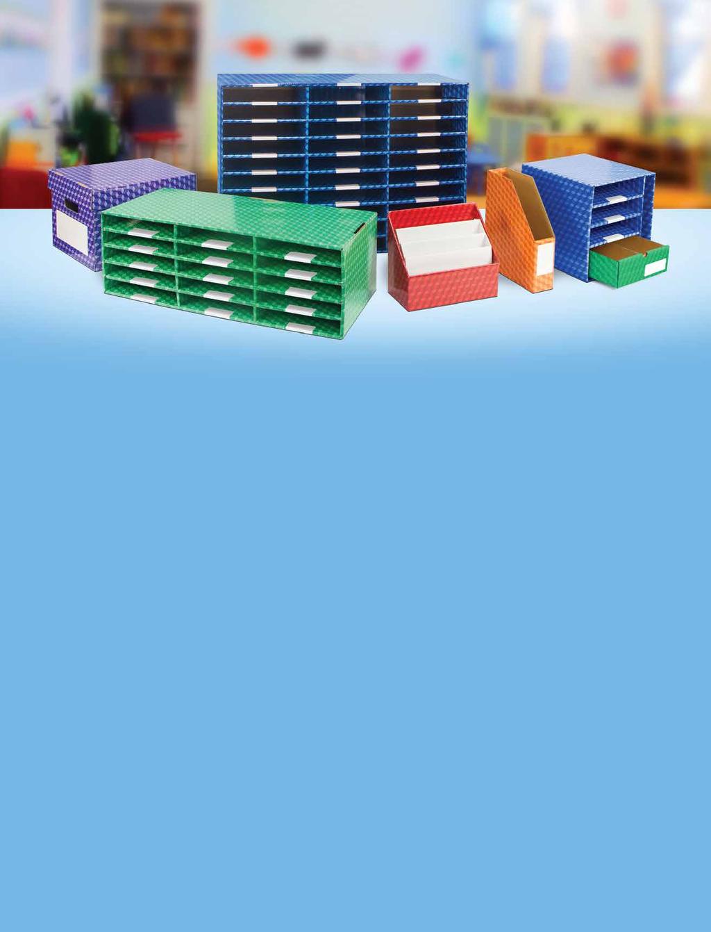 Corrugated Classroom Storage PLASTIC COATING FOR DURABILITY