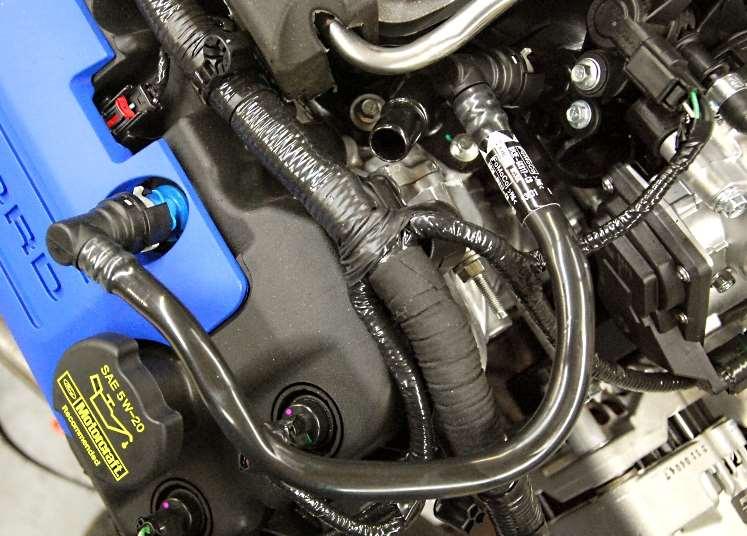 Valve cover hoses If not already done, connect the
