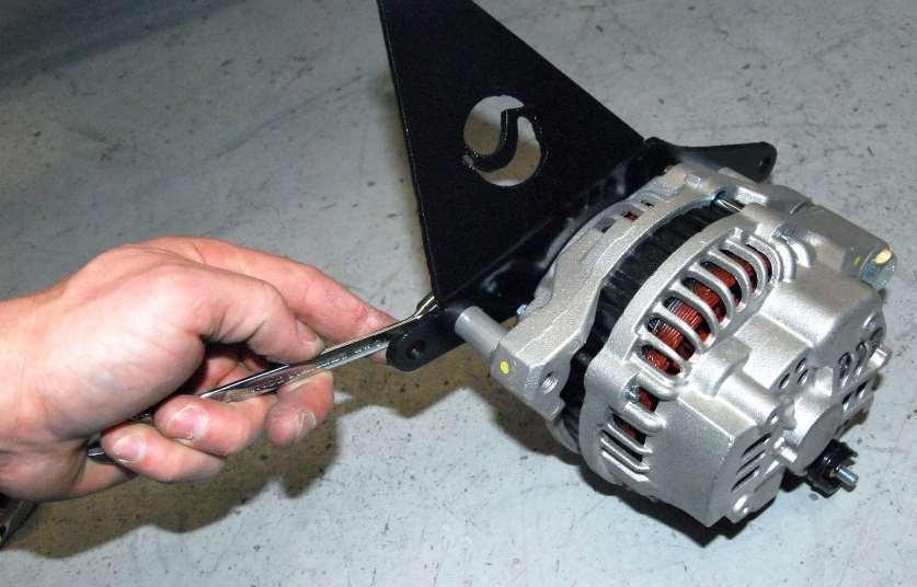 Tighten the alternator mounting