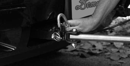 Perform a tow bar check, look for any loose fasteners, condition of safety cables, excessive movement in connecting leg shaft when the shaft is extended and locked.
