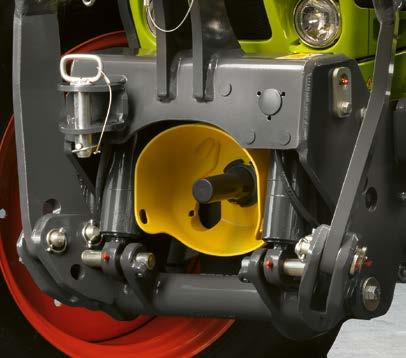 front axle and coupling points reduces the overhang with the front ballast or front
