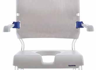The seat, the backrest, the armrests and footrests can all be adjusted to the user s height.