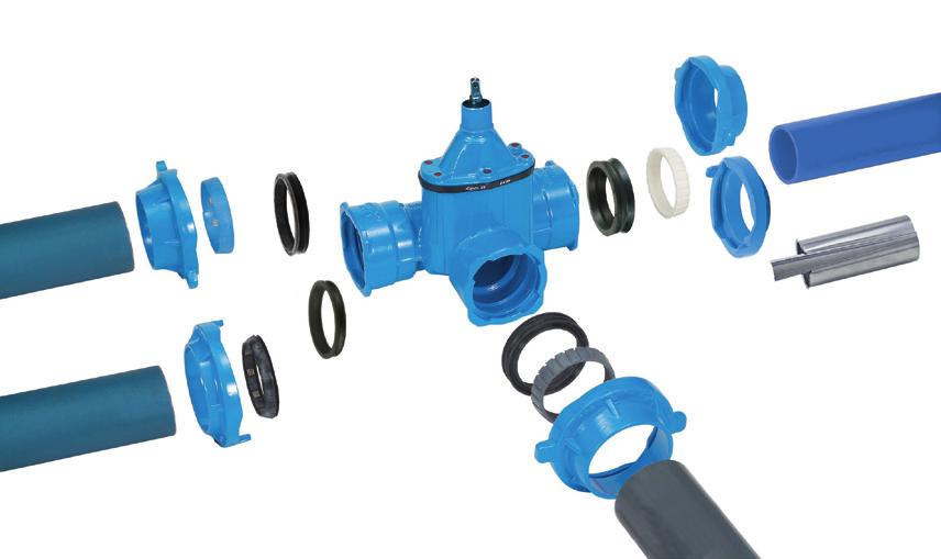 3 ) Spigot ends with bayonet lugs for positive connection with the double-function BAIO socket and BAIO spigot (seal + grip) Applicable for ductile iron, steel and P / PVC pipes Minimizes stock