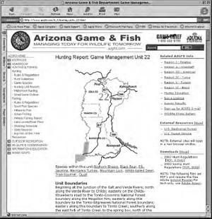 Arizona Game and Fish Web Site azgfd.