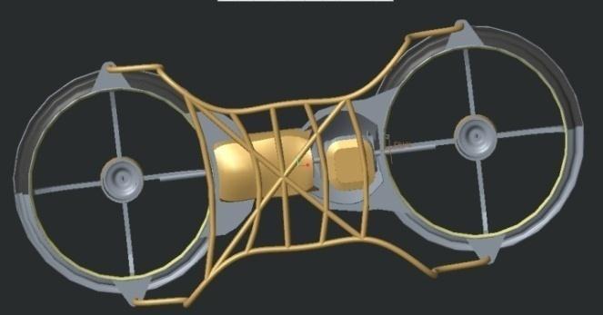 The added support below the propellers greatly improved the performance. STRUCTURAL ANALYSIS Using ANSYS I have done analysis on frame and truss system of our designs.