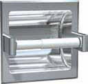 7345-B DOUBLE ROBE HOOK - BRIGHT FINISH 4 (100 mm) wide stainless steel bar forms hook at each end. Unit extends 1 5 8 (40 mm) from wall.