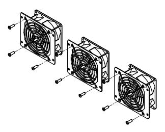 (5) Install the assembled fans back to the