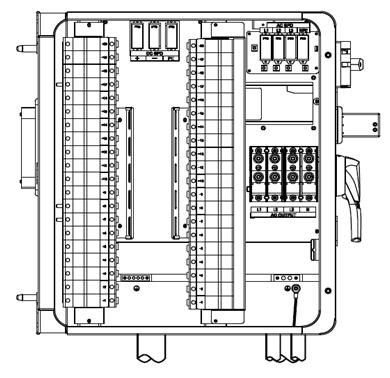 Figure 3-21 Internal Grounding Points (Standard Wire-box) 3.3.3 DC Connection (1) DC Fuse Configuration CPS SCH100KTL-DO/US-600 and SCH125KTL-DO/US-600 Standard wire-boxes are equipped with 15A DC fuses.