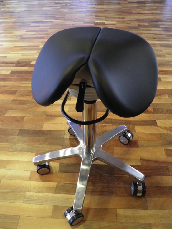 Bestool has complete saddle chair adjustment options all in one product. It can be used as an adjustable two part (see picture 7), a fixed two part or a locked one part saddle chair.