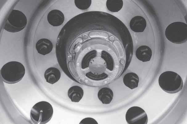 8.5 WHEEL HUBS/BEARINGS Some axles use an oil bath design for lubricating wheel bearings. It is a virtual zero maintenance system providing that the oil remains in the hub.
