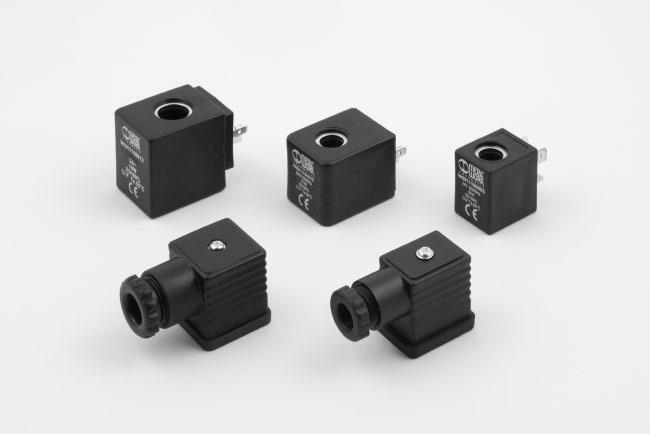 COILS AND CONNECTORS FOR EV-FLUID SERIES SOLENOID VALVES These coils have been optimized specifically for use with EV-Fluid series solenoid valves.