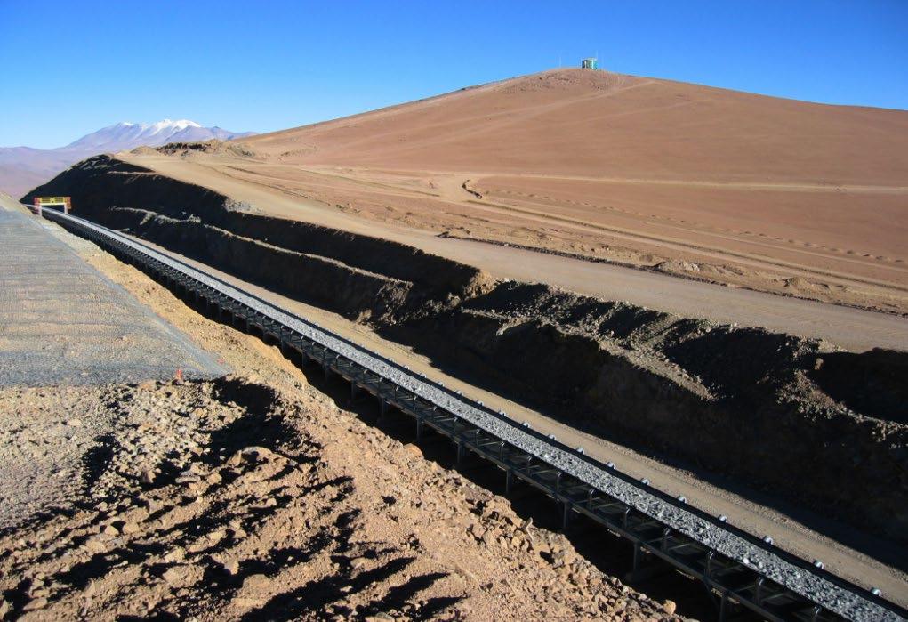 Conveyor with Crusher Collahuasi/Chile References Overland conveyor system with semi-mobile crushing station Copper mine, Chile, 4,500 m above MSL OEM: