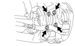 Remove and discard the nut as it is to be replaced with a new nut. SST: 09930-00010 Caution: Release the staked portion of the nut completely; otherwise the threads on the drive shaft may be damaged.