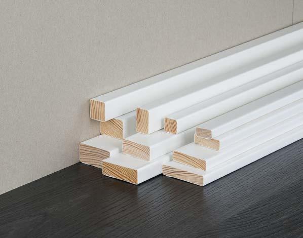 WHITE MOULDING 1.6 TIMBER MOULDING WRAPPED CONTENTS Square edge moulding........................................ 27 Square moulding............................................. 27 Skirting board.