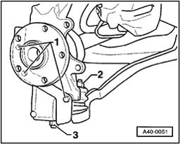 Page 3 of 17 40-55 - Remove bolts -1- for brake splash guard.