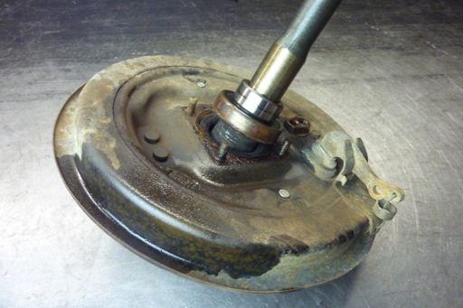 Removing the Wheel Bearing and Backing Plate Parts of a Wheel Bearing Assembly.