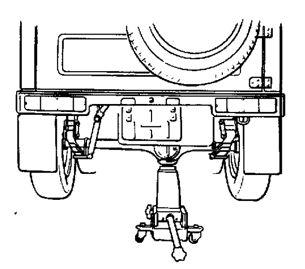 Lifting Option 2 Lift the rear of the vehicle with a floor jack and support it