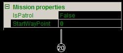 Properties for Editing Mission are writeable; Fixed Mission are read only.