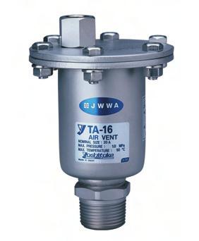 TA-1616L 1. All parts, except for the valve isc, gasket, L-shape hose joint (TA-16L), are mae of stainless steel, offering high resistance to corrosion an urability. 2. Wie working pressure range (.